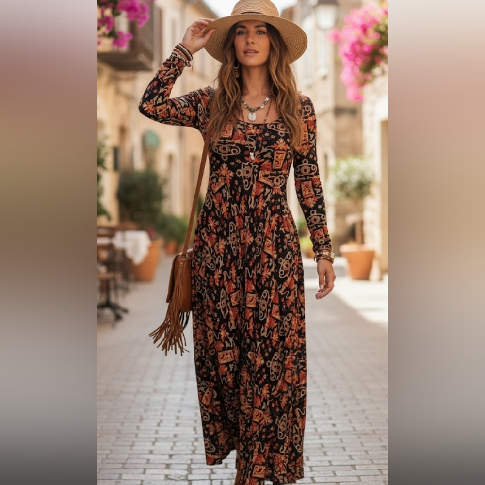 Vintage 70's Nancy G maxi dress size XS